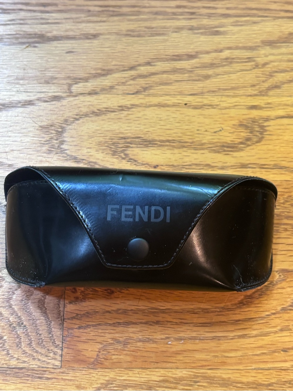 Authentic FENDI Black Sunglasses Eyeglasses Hard Case Snap Closure Replacement